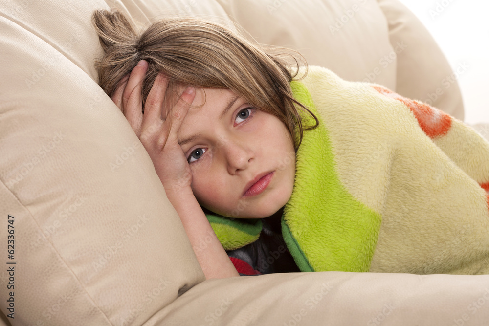 Fototapeta premium sick and dissatisfied child