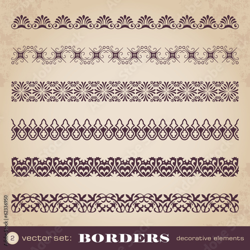 Borders decorative elements set 2