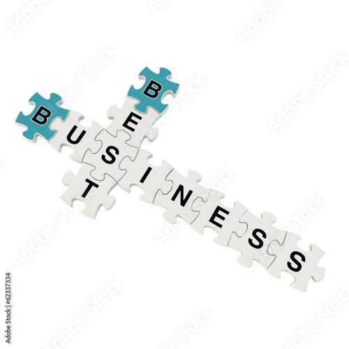 Best business 3d puzzle on white background