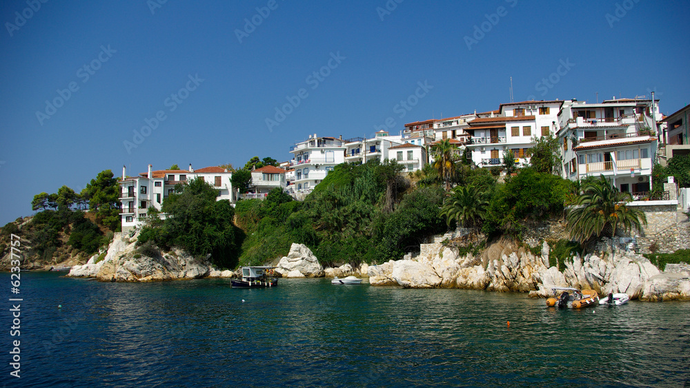 Skiathos town, Greece. Sporades islands.