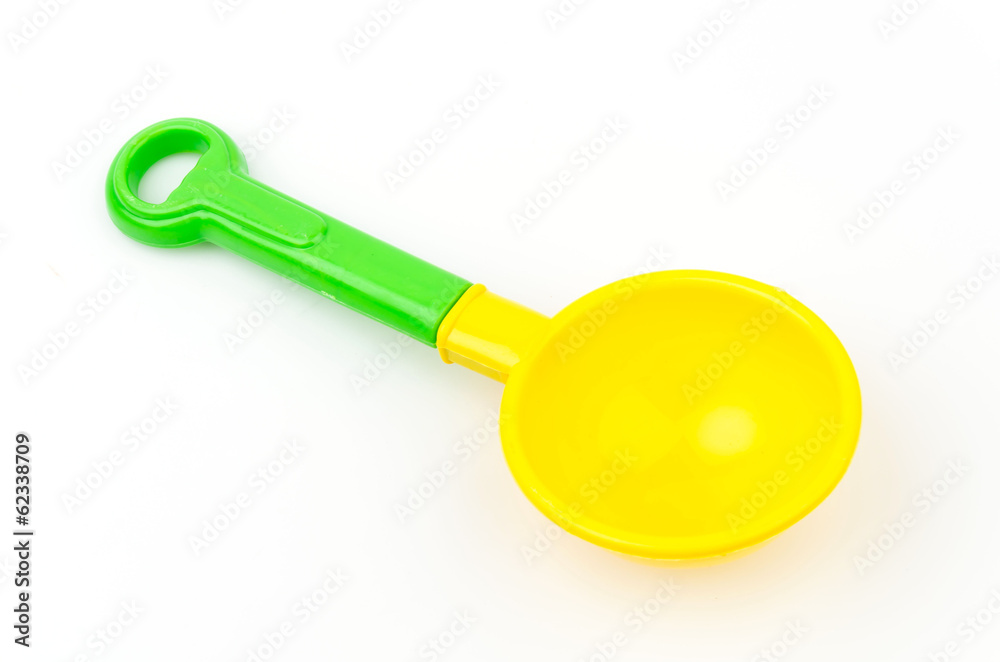 Sand beach toys isolated white background