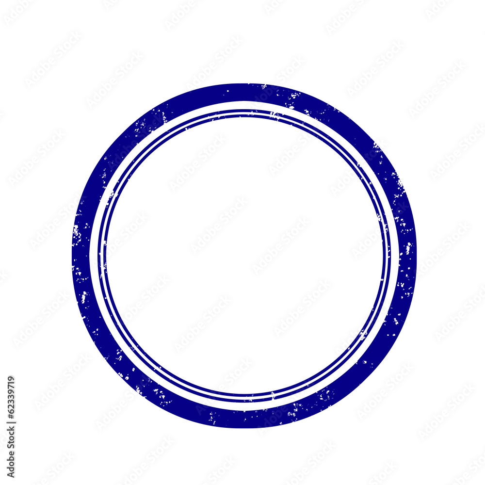 Empty blue round grunge stamp, vector illustration Empty blue round grunge stamp, vector illustration