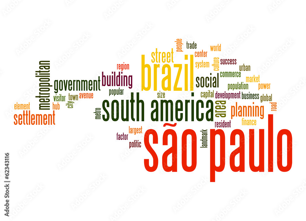 Fototapeta premium São Paulo word cloud