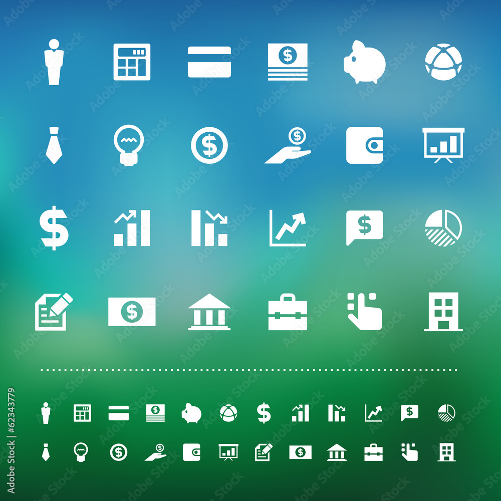Naklejka premium Retina business and finance finance icon set