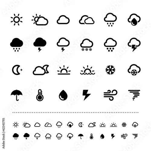 Retina weather icon set
