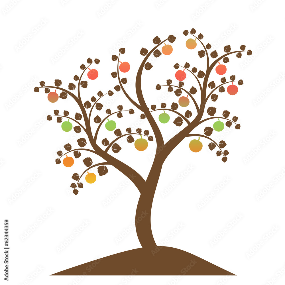 Obraz premium apple tree silhouette