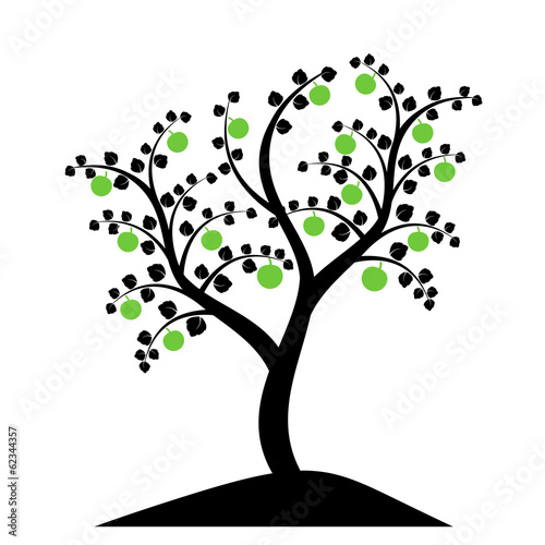 apple tree silhouette