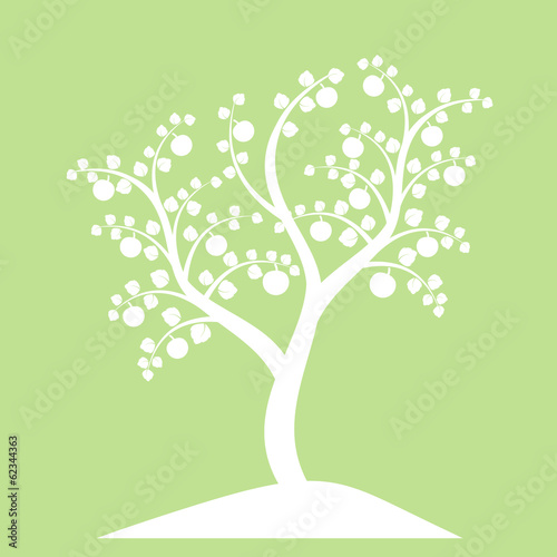 apple tree silhouette