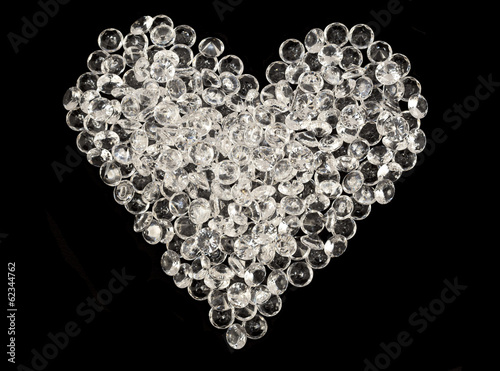 Heart made by glass beads