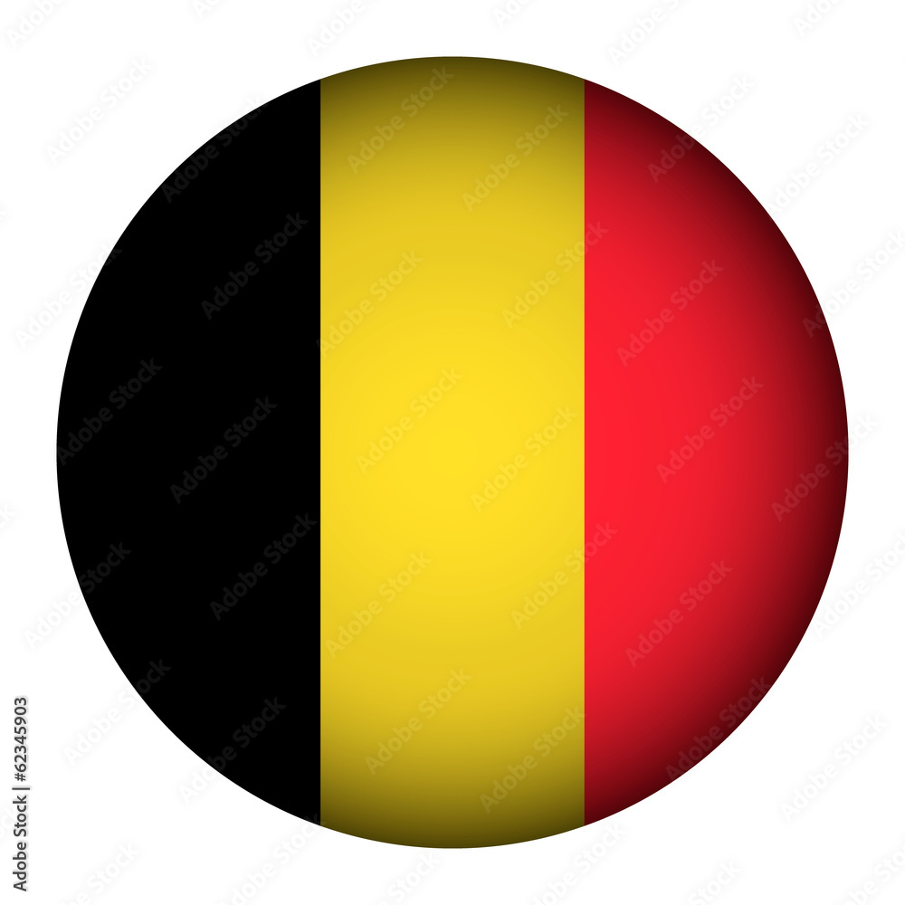 Fototapeta premium Belgium flag button.