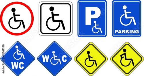 Disability  icon set