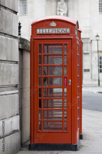 Red London telephone box, UK