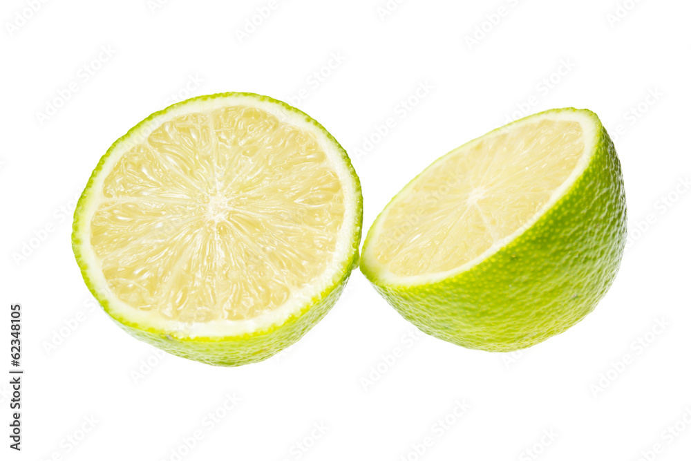 Fresh Ripe Lime, Isolated on White Background. Fresh Ripe Lime, Isolated on White Background.