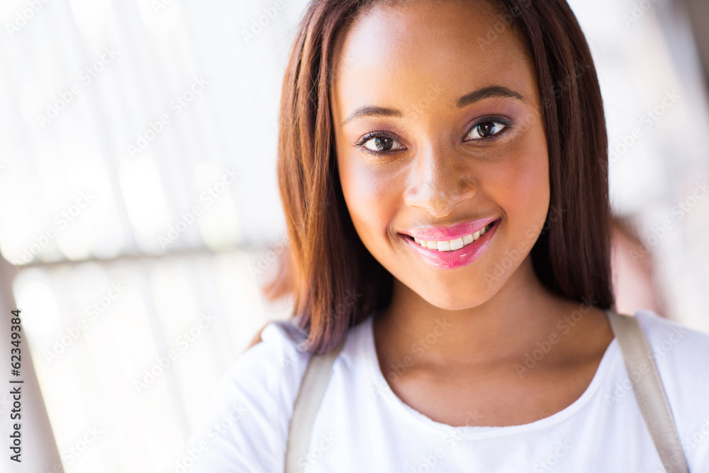 female african student closeup