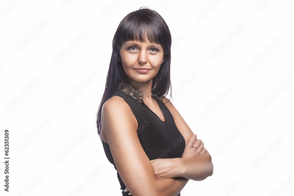Sensual Brunette Woman Smiling Sensual Brunette Woman Smiling