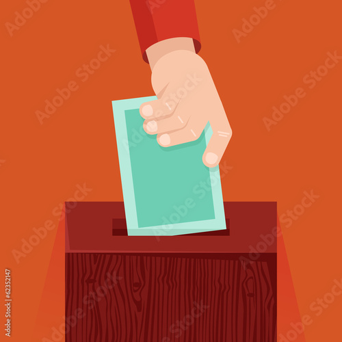Vector voting concept in flat style