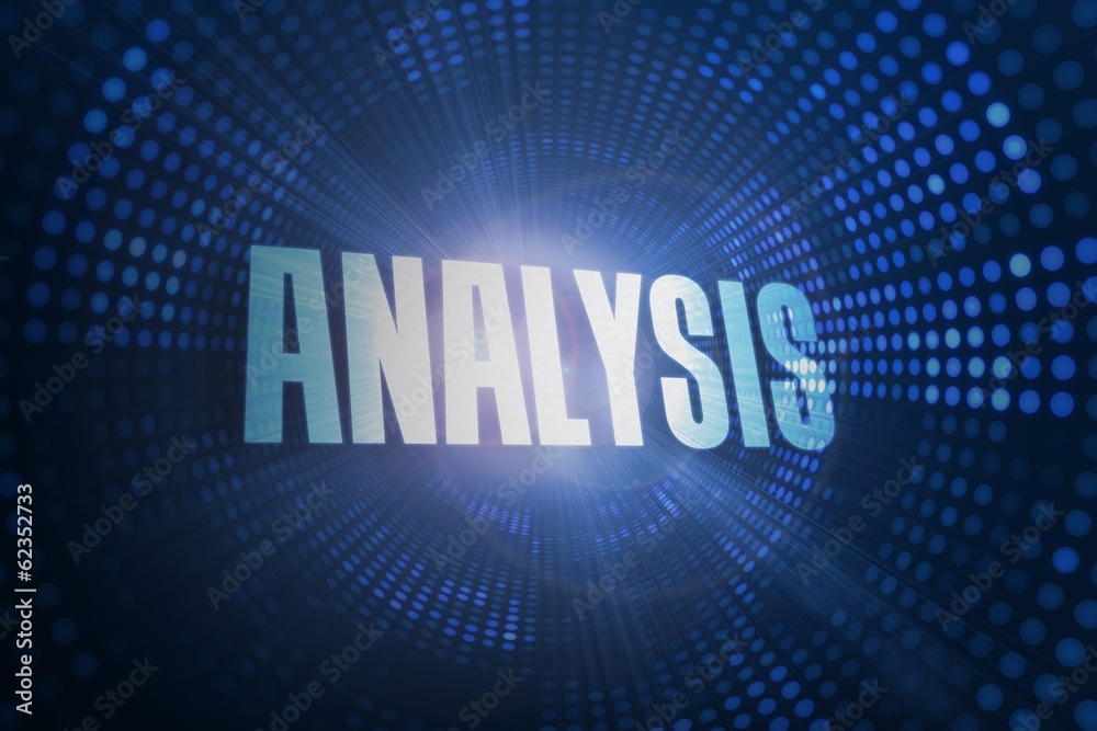 Analysis against futuristic dotted blue and black background Analysis against futuristic dotted blue and black background