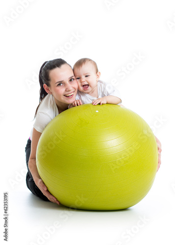 mother and baby having fun ...