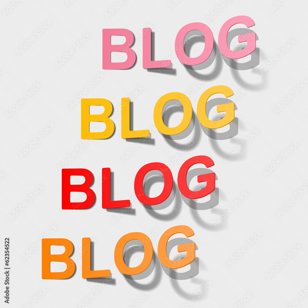 the word blog in the form of a sticker the word blog in the form of a sticker