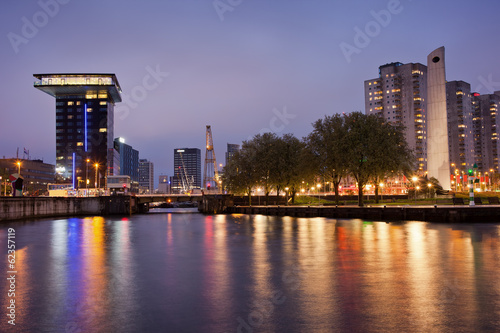 City Centre of Rotterdam at Night