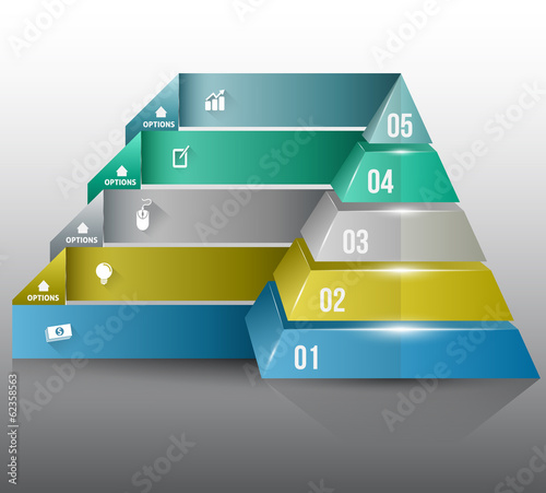Level options 3d pyramid style