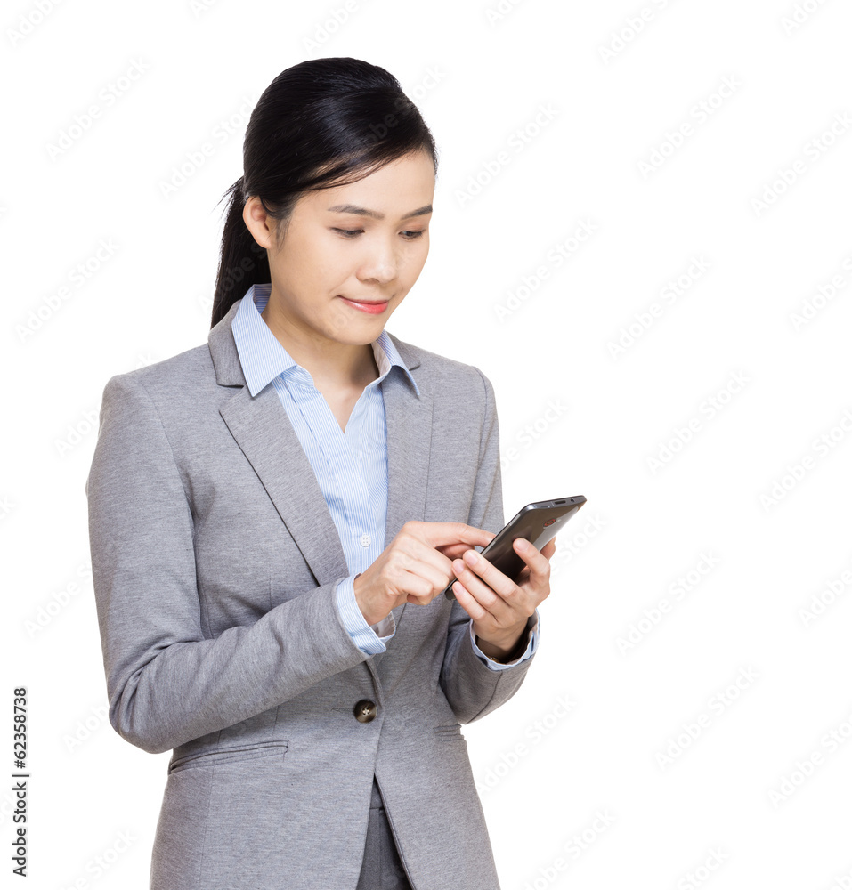 Asia businesswoman using mobile Asia businesswoman using mobile