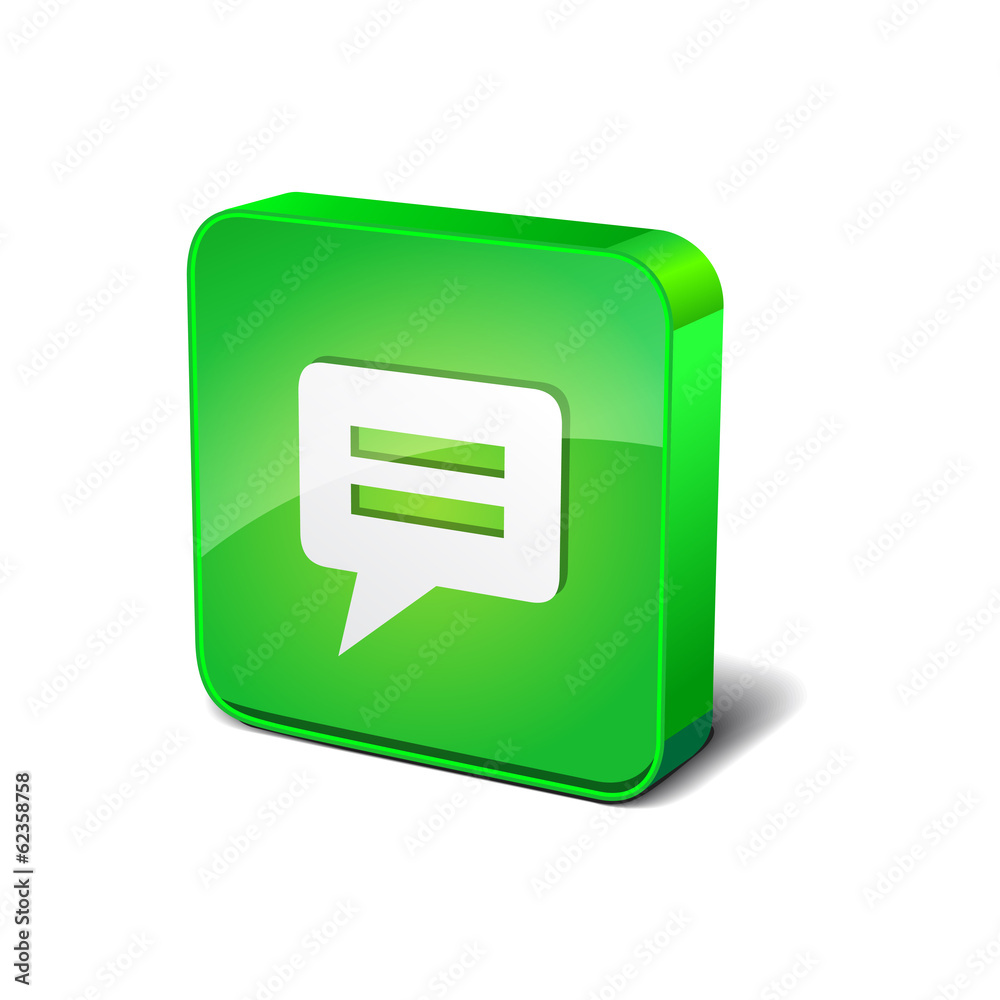 Chat Message 3d Rounded Square Green Vector Button Icon Design Chat Message 3d Rounded Square Green Vector Button Icon Design