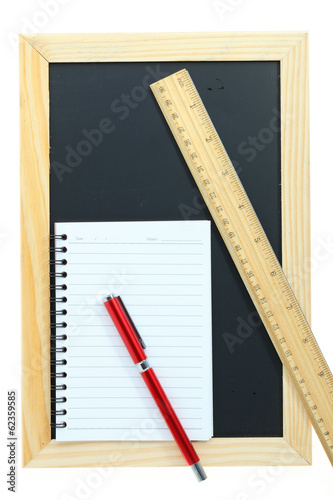 ruler wood and blackboard