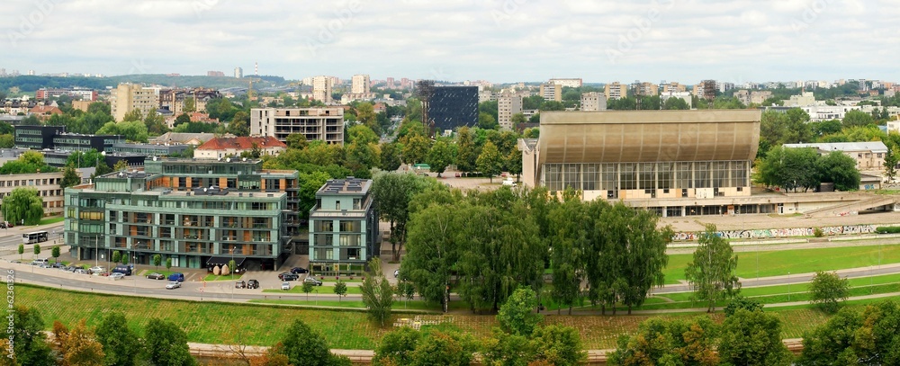 View of the city of Vilnius and Neris River View of the city of Vilnius and Neris River