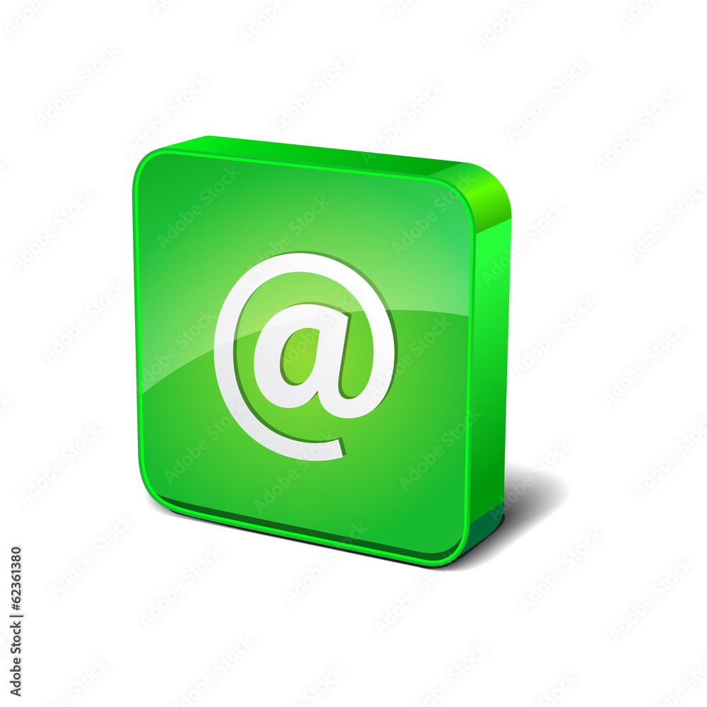 AT 3d Rounded Corner Green Vector Icon Button AT 3d Rounded Corner Green Vector Icon Button
