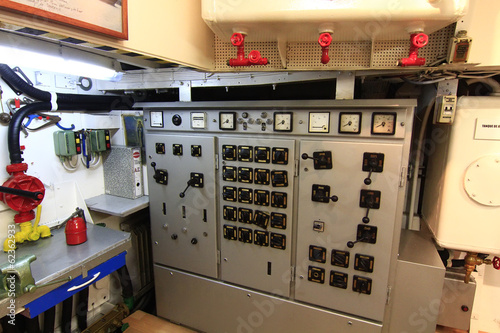 electric control room of a ship
