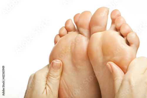 foot massage female legs