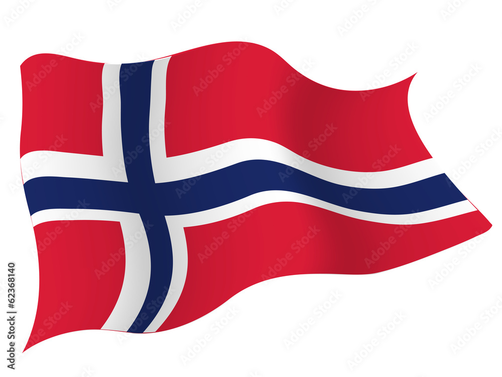 Fototapeta premium ノルウェー 国旗 国