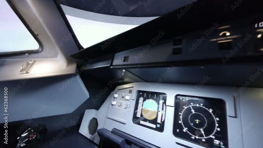 Cockpit eines Airbus A320 - Glareshiled
