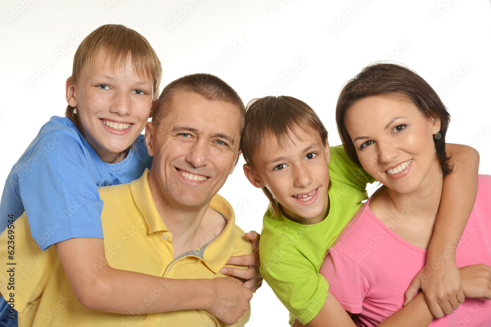 Cute family isolated Cute family isolated