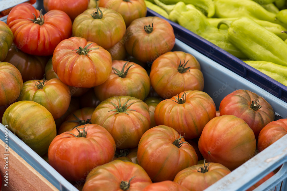 Mallorquinische Tomaten auf einem Wochemarkt
