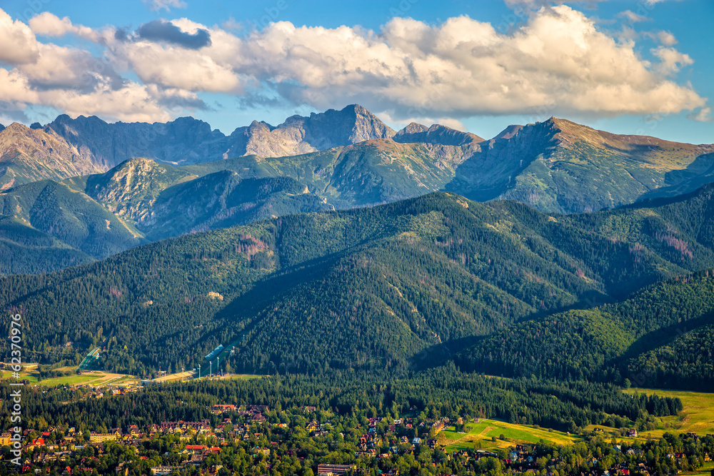 Scenic view from Gubalowka in Poland.