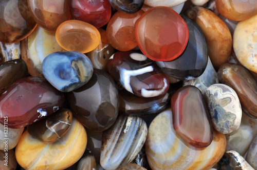 Natural Agate, various types and color photo