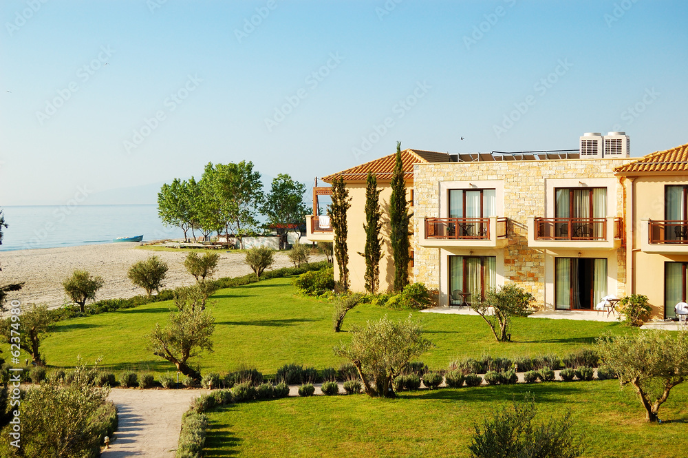 The luxury villas are near beach, Pieria, Greece