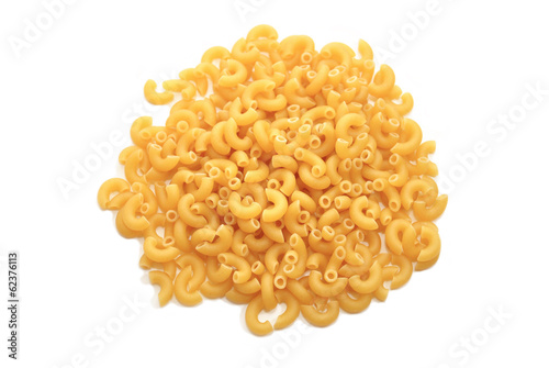 Elbow Macaroni Isolated on White