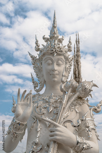 Great white temple Wat Rong Khun, at Chiang Rai province