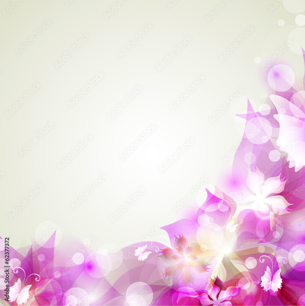 Abstract floral colorful background in pink