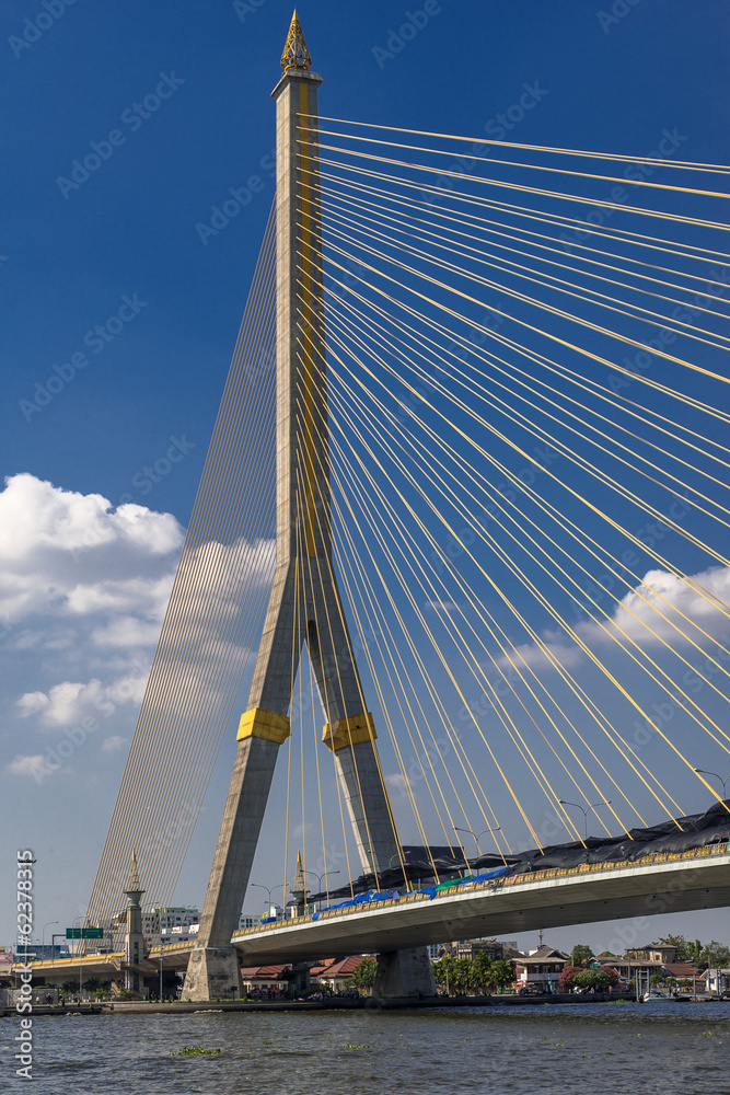view of the Bridge in the Chao Phraya river view of the Bridge in the Chao Phraya river
