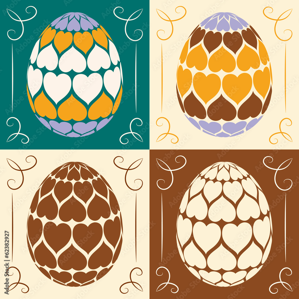 happy easter egg with hearts pattern happy easter egg with hearts pattern