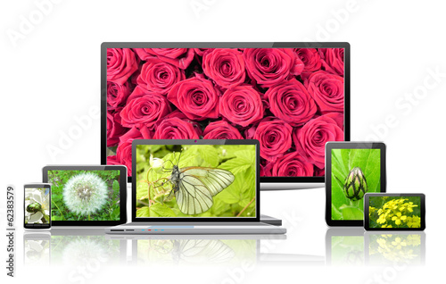 Computers and nature concept.