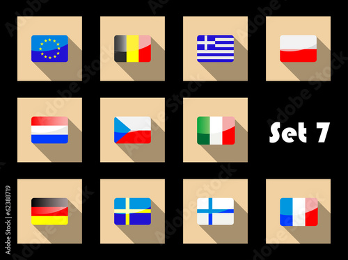 Free Download Flat flags icons of european countries - GFXLoad