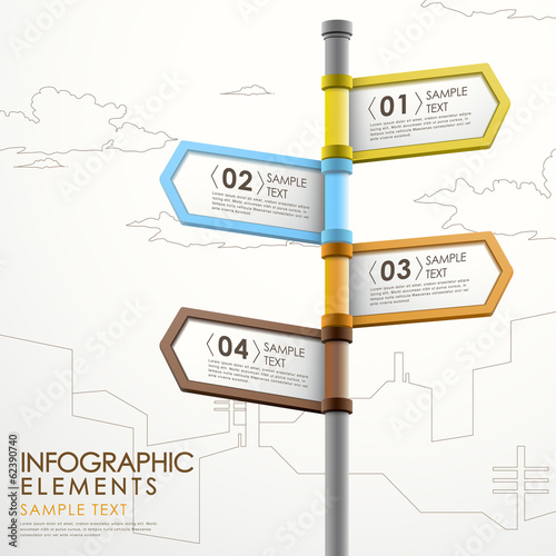 abstract signpost infographics