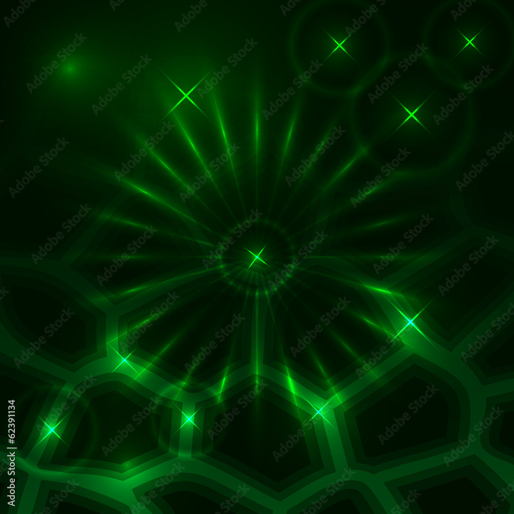 Vector abstract dark background with glowing rays and stars Vector abstract dark background with glowing rays and stars
