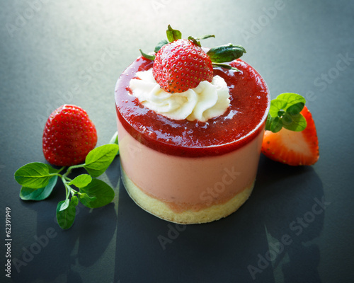 mousse à la fraise photo