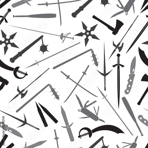 cold steel weapons grayscale pattern eps10